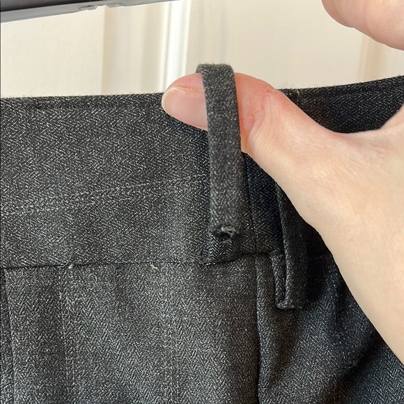Zara Basic Dark Heathered Black Gray Straight Leg Dress Pants - Size 6 - Picture 9 of 9